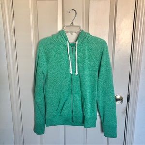 Sherpa hooded zip-up jacket